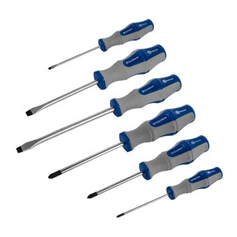 Набор отверток КОБАЛЬТ Ultra Grip, 6ШТ: РН0, РН2, PZ1, SL3, SL6, SL8, CR-V, коробка (646-652)