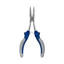 Длинногубцы КОБАЛЬТ изогнутые мини удлиненные, 165 мм, 2-х компонентные рукоятки, HCS, подвес (244-162)