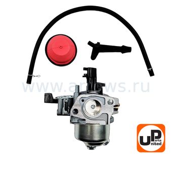 Карбюратор UNITED PARTS для двигателя снегоотбрасывателя 168F, 170F (с краником) (под праймер)