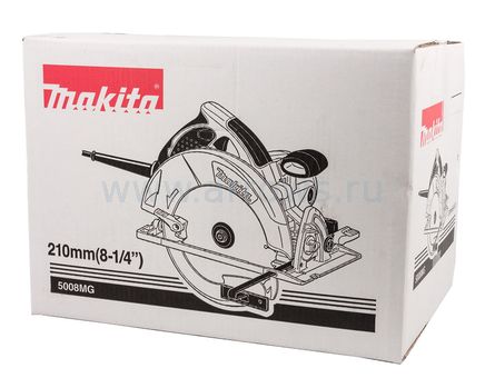 Пила дисковая сетевая MAKITA 5008MG  (1800Вт, 210x30 мм, 75.5мм, 4,8кг, коробка)