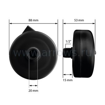 Фильтр воздушный UNITED PARTS для компрессора , резьба 1/2", диаметр 90мм