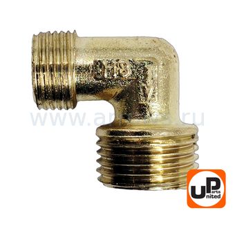 Фитинг-уголок UNITED PARTS для компрессора, резьба внешняя  3/8"×1/2"