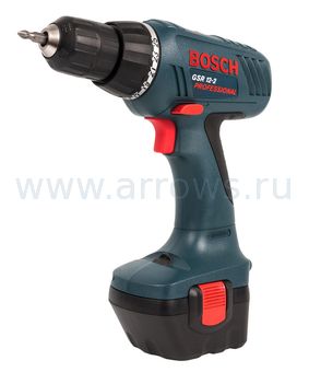 Дрель аккумуляторная BOSCH GSR 12 -2 (12 В, БЗП.10мм, 2скор, 27нм, 1,5кг, 2акк.1,5Ач, к (0601918J21)