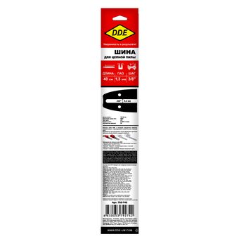 Шина пилы цепной сварная DDE 16"/ 40 см 3/8"-1,3-56 зв (для цепи 91P/VS/VXL)(160SDEA041)