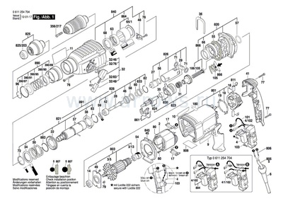 Деталировка Боек ударный BOSCH для перфоратора GBH2-26DFR (в сборе) --> 90-0930