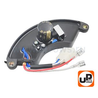 Регулятор напряжения AVR UNITED PARTS для генератора 8кВт (1 фазный) (полукруглый) (провода 4+2)