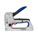 Степлер механический КОБАЛЬТ СТРЕЛОК, сталь. корп., скобы 6-14 мм, тип 53, шпильки 12-14 мм, гвозди 14 мм, рег.удара, спуск.крючок (922-180)