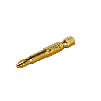Бита отверточная ПРАКТИКА "Эксперт" PH-2 х 50мм Tin (1шт), блистер (037-077)