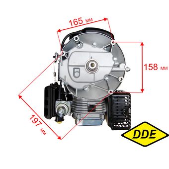 Двигатель бензиновый четырехтактный DDE 4.0лс, 146 куб.см.; T6; к/в вертикальный Ø22,2мм, вылет 50мм -> 246-630-018