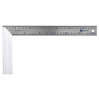 Угольник КОБАЛЬТ столярный 350 мм, нерж.сталь , алюминиевое основание (243-615)