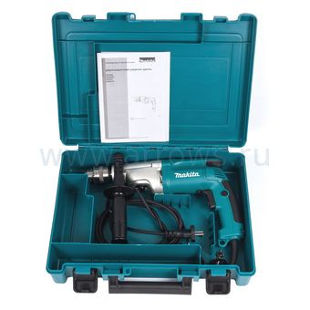 Дрель сетевая ударная MAKITA HP2050 (720Вт, 0-1200/0-2900 об.мин, ключевой патрон, кейс)