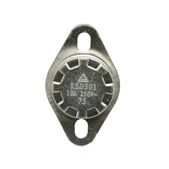 Термостат QUATTRO ELEMENTI KSD301 10А, 250В, 75*C   QE-30G (911-550-009)