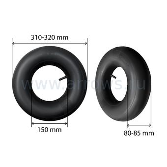 Камера UNITED PARTS для колеса 5.00-6 (садовых тачек)