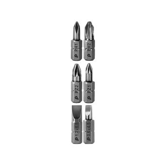 Набор бит ПРАКТИКА "Профи" 6шт PH1,2; PZ1,2; SL 2 шт x 25мм, блистер (036-551)