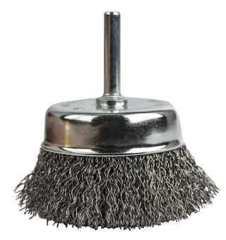 Кордщетка для дрели чашеобразная мягкая ПРАКТИКА  75 мм, хвост 6 мм (032-584)
