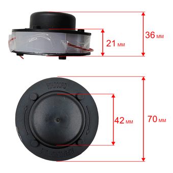 Катушка для триммера DDE ET600/650 с леской и кольцом