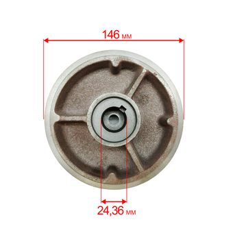 Крыльчатка помпы DDE PTR80H/K круглый корпус (шпонка)
