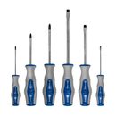 Набор отверток КОБАЛЬТ Ultra Grip, 6ШТ: РН0, РН2, PZ1, SL3, SL6, SL8, CR-V, коробка (646-652)