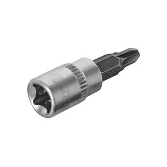 Головка торцевая со вставкой КОБАЛЬТ 1/4", PZ2, CR-V, подвес (923-446)