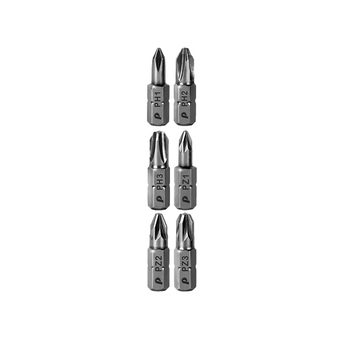 Набор бит ПРАКТИКА "Профи" 6шт PH1,2,3; PZ1,2,3 x 25мм, блистер (036-537)