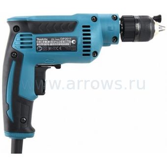 Дрель сетевая безударная MAKITA DP2011 (370 Ватт,рег.оборот, БЗП, 6.5 мм, вес 1 кг )