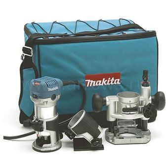 Фрезерная машина MAKITA кромочная RT0700CX2 (710 Вт, цанги 6-8мм,10000-30000об, набор по (RT0700CX2)