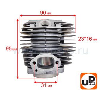 Поршневая группа UNITED PARTS для бензопил 62 куб.см. Ø47,5мм