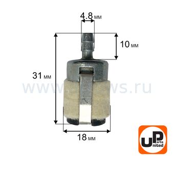 Фильтр топливный UNITED PARTS для бензопилы 25-52 куб.см. ф18 мм