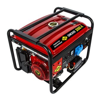 Генератор сварочный DDE GW200 (ток 50-200 А, 1ф 5,0/5,5 кВт,14 л.с., элстарт, 98 кг)