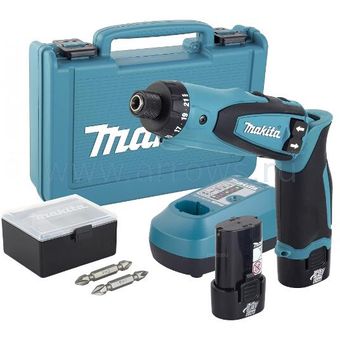 Шуруповерт аккумуляторный MAKITA DF012DSE (7,2 В, 5,6Нм, 2акк.Li-ion.1,5Aч, кейс)