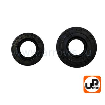 Сальник коленвала UNITED PARTS 35х15х4,5мм + 28х15х4,5мм, для бензопил 45-52 куб.см., набор 2 шт
