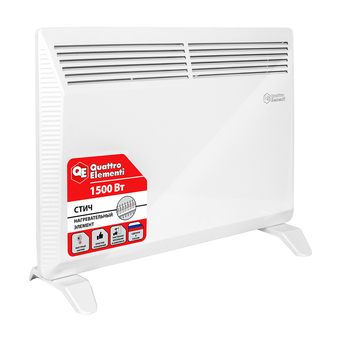 Нагреватель электрический конвекторный QUATTRO ELEMENTI   QE-1500KS (1,5 кВт, СТИЧ нагр. эл., мех. управление) (790-502)