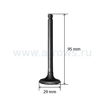 Клапан впускной и выпускной UNITED PARTS для дизельного двигателя UD186 (впуск Ø29мм, выпуск Ø35мм)