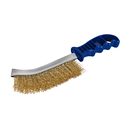 Кордщетка ручная КОБАЛЬТ стальная, латунированная, 240 мм, пластиковая рукоятка (248-733)