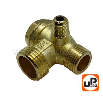 Клапан обратный UNITED PARTS для компрессора, резьба внешняя  G1/8"×G3/8"×G1/2"