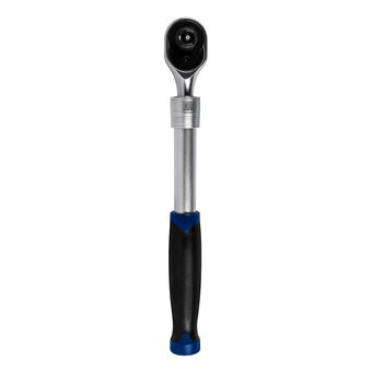 Трещоточная рукоятка КОБАЛЬТ 1/2", телескопическая, 305 - 445 мм, 72 зуба, флажковый переключатель, CR-V, подвес (642-425)