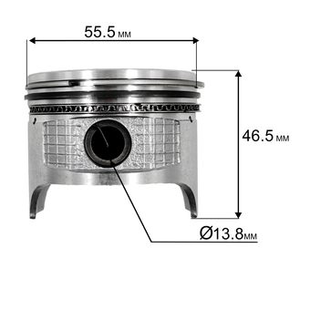 Поршень в сборе DDE G140G 156F