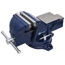 Тиски слесарные КОБАЛЬТ чугунные, ширина губок 125 мм, захват 130 мм, 13.5 кг, с наковальней, поворотные, коробка (245-985)