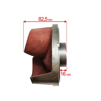 Крыльчатка помпы DDE PTR80H/K, крепление шпонка, к/в Ø25,4 мм