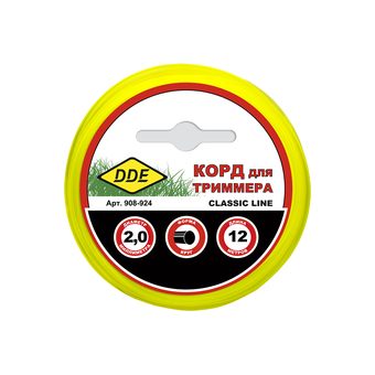 Корд триммерный DDE "Classic line" (круг, диаметр 2,0 мм, длина   12 м)