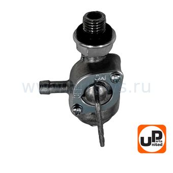 Краник топливный UNITED PARTS М10 выход влево, 168/170F, 173-192F, GX160-390