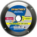 Диск пильный твердосплавный по алюминию ПРАКТИКА 305 х 30\25,4 мм, 100 зубьев (775-181)