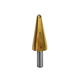 Сверло по металлу конусное ПРАКТИКА 6-20 мм TIN (1шт.), ПРОФИ