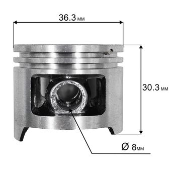 Поршень DDE без колец GB32RD