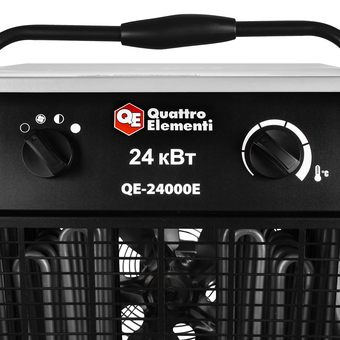 Нагреватель электрический с ТЭН QUATTRO ELEMENTI QЕ-24000 E (12,0/24,0 кВт, 380В-3ф, 1700 м3/час)