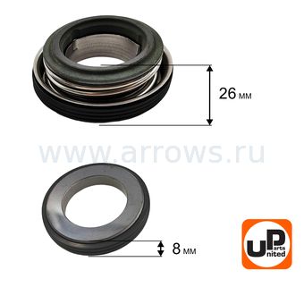 Сальник механический UNITED PARTS Мех: 52х26,5х25мм, Кер: 44х26х7мм, для грязевой мотопомпы HONDA/KOSHIN 3"-4", набор