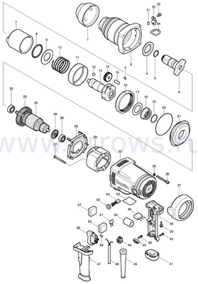 Деталировка Шпилька MAKITA TW1000 (256253-1)