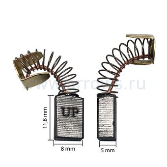 Щетка графитовая UNITED PARTS для MAKITA СВ-51 (аналог 181021-2)  5х8х11,8мм