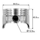 Поршень DDE Ø65×46мм, без колец T475 (1P65F)