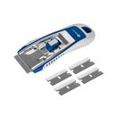 Скребок КОБАЛЬТ строительный, для глад. пов-й, лезвие 39мм, корпус из AБС пластика, мет. напр-я, 5 лезвий в компл., блистер (916-707)